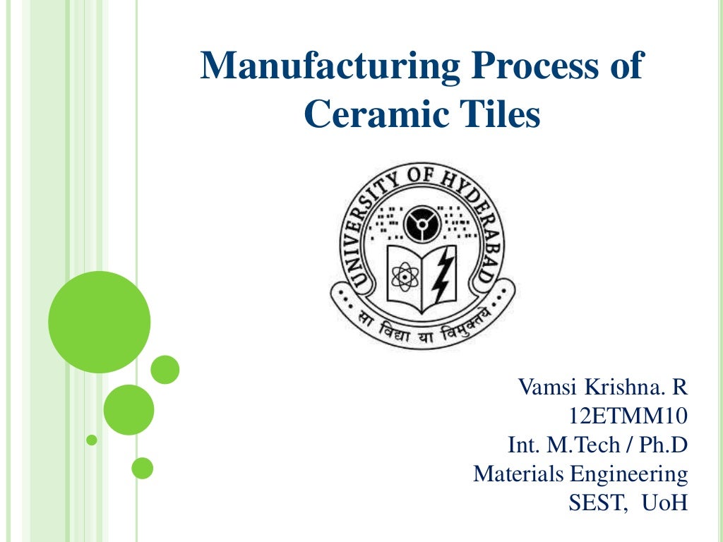 Manufacturing process of ceramic tiles