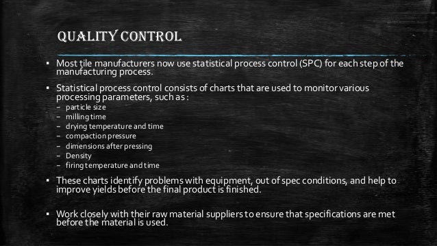 Manufacturing process of tiles Manufacturing process of tiles