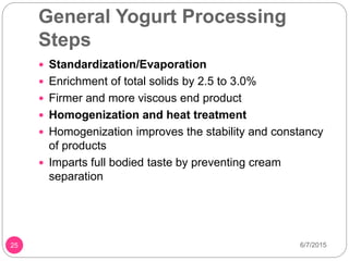 Manufacturing process of yogurt and dahi | PPTX