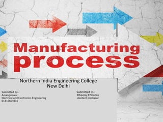 Northern India Engineering College
New Delhi
Submitted by-: Submitted to-:
Aman jaiswal Dheeraj Chhabra
Electrical and Electronics Engineering Assitant professor
01315604916
 
