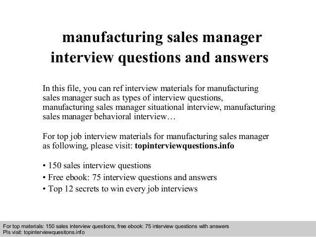 situational interview questions and answers for managers