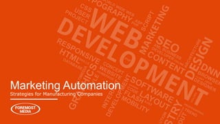 Marketing Automation
Strategies for Manufacturing Companies
 
