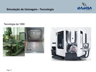 Page 13
Simulação de Usinagem - Tecnologia
Tecnologia de 1990
 