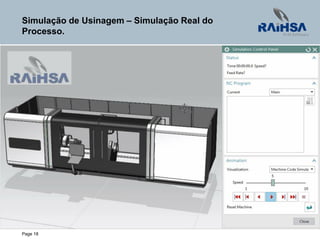 Page 18
Simulação de Usinagem – Simulação Real do
Processo.
 