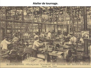 Atelier de tournage.
 