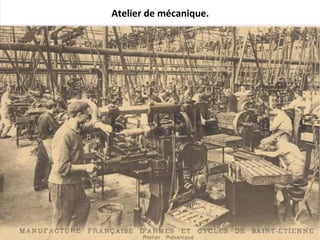 Atelier de mécanique.
 