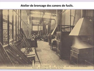 Atelier de bronzage des canons de fusils.
 
