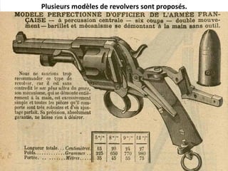Plusieurs modèles de revolvers sont proposés.
 