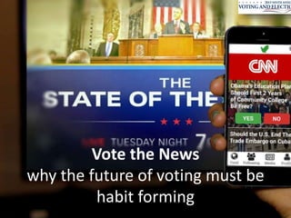 Vote the News
why the future of voting must be
habit forming
 