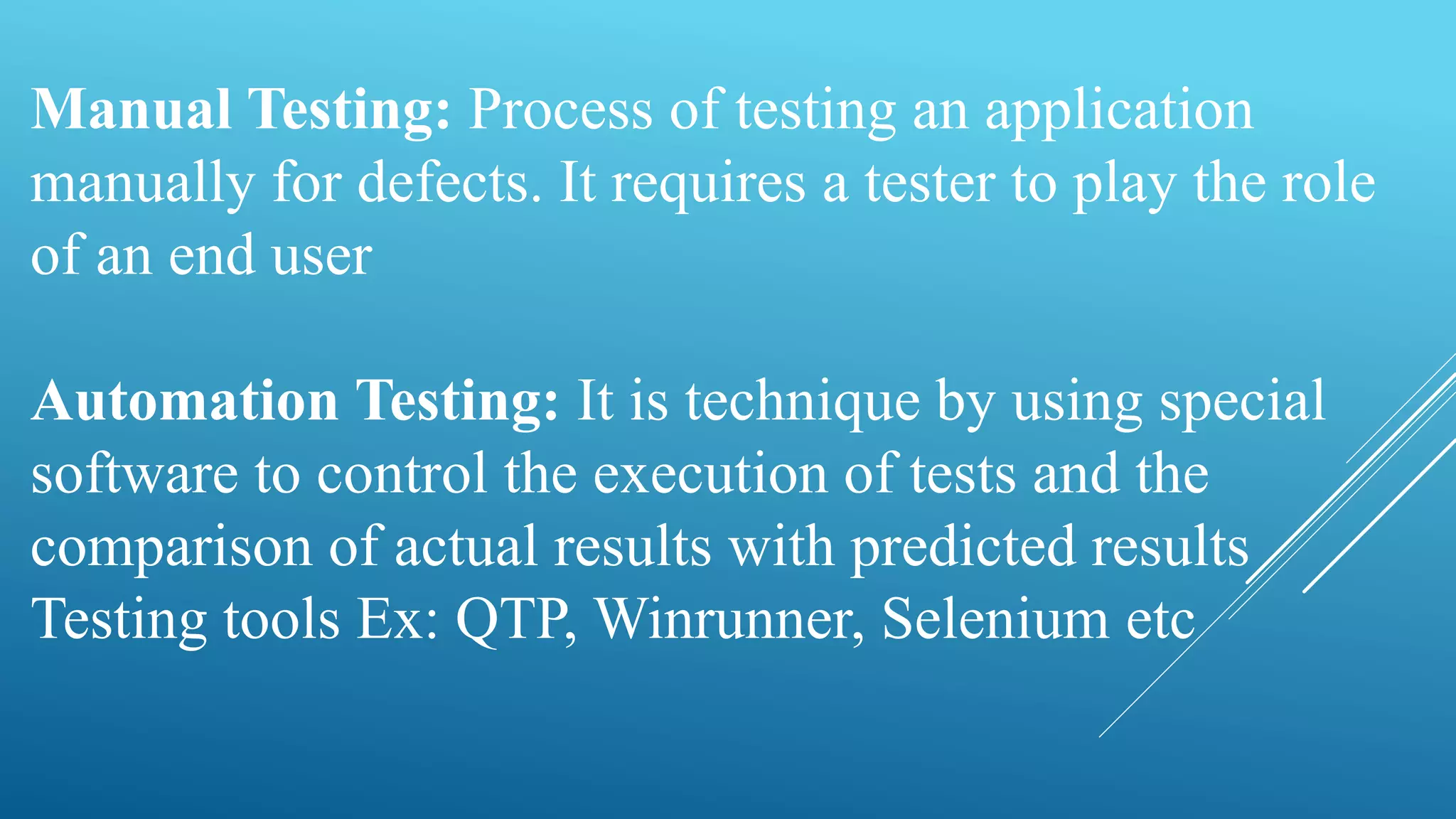 Manual Vs Automation Testing | PPT