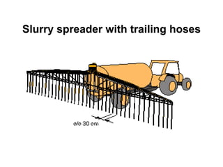 Slurry spreader with trailing hoses 
 