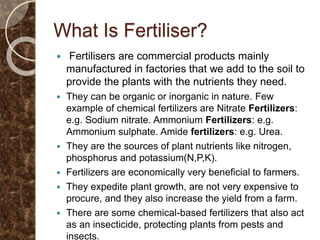 Manure and fertiliser