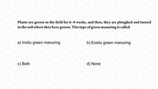a) Insitu green manuring b) Exsitu green manuring
c) Both d) None
 