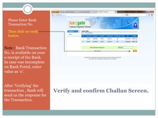 Manu's e payment of Customs Duty | PPTX