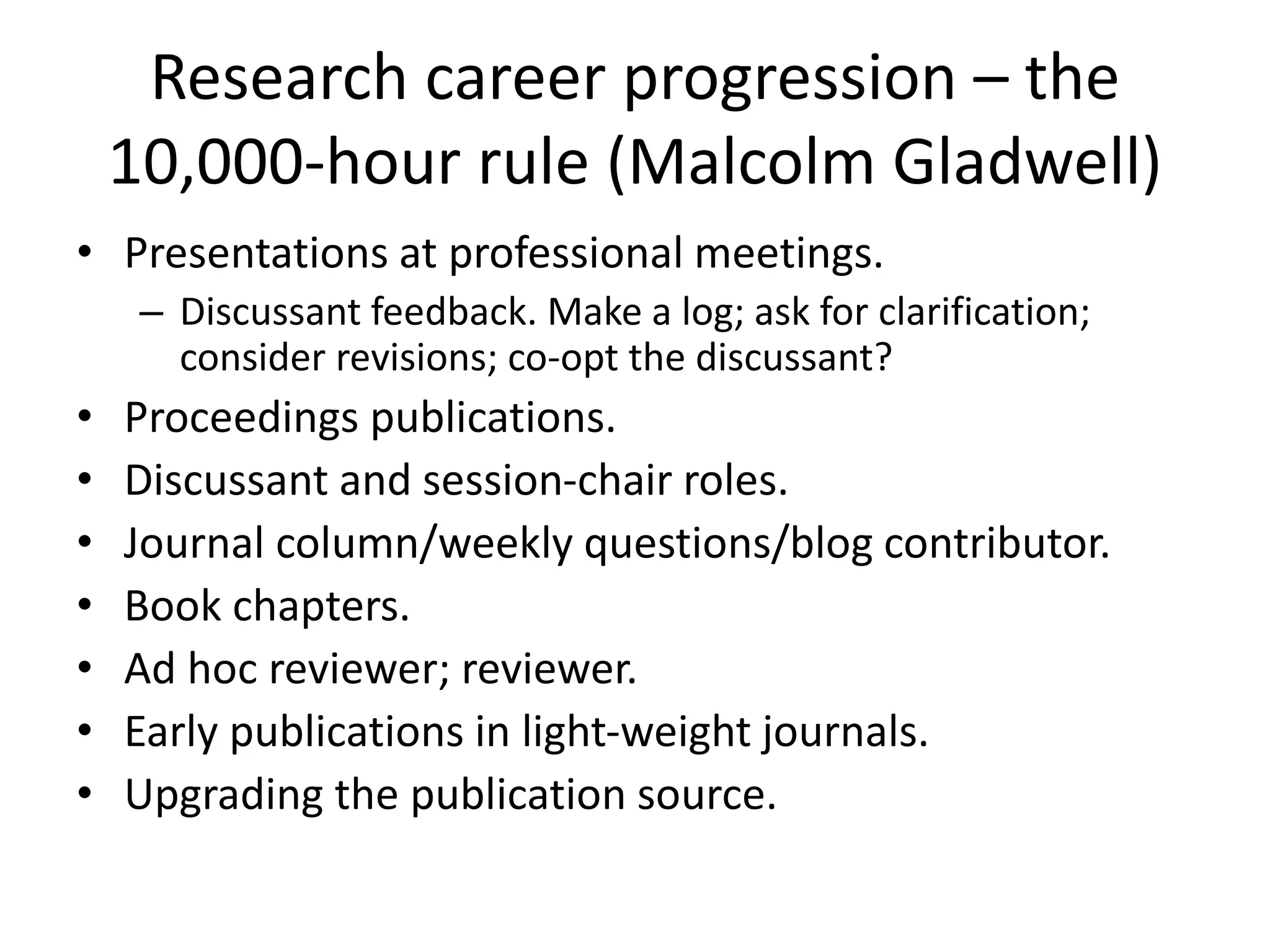 Manuscript development workshop | PPT