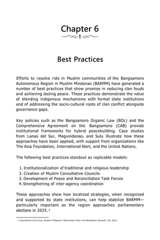 THE RIDO CONFLICT: Origins, Challenges, and Paths to Peace | PDF