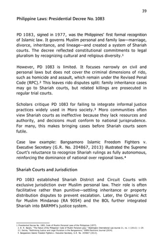 Pd 1083 THE RIDO CONFLICT: Origins, Challenges, and Paths to Peace | PDF