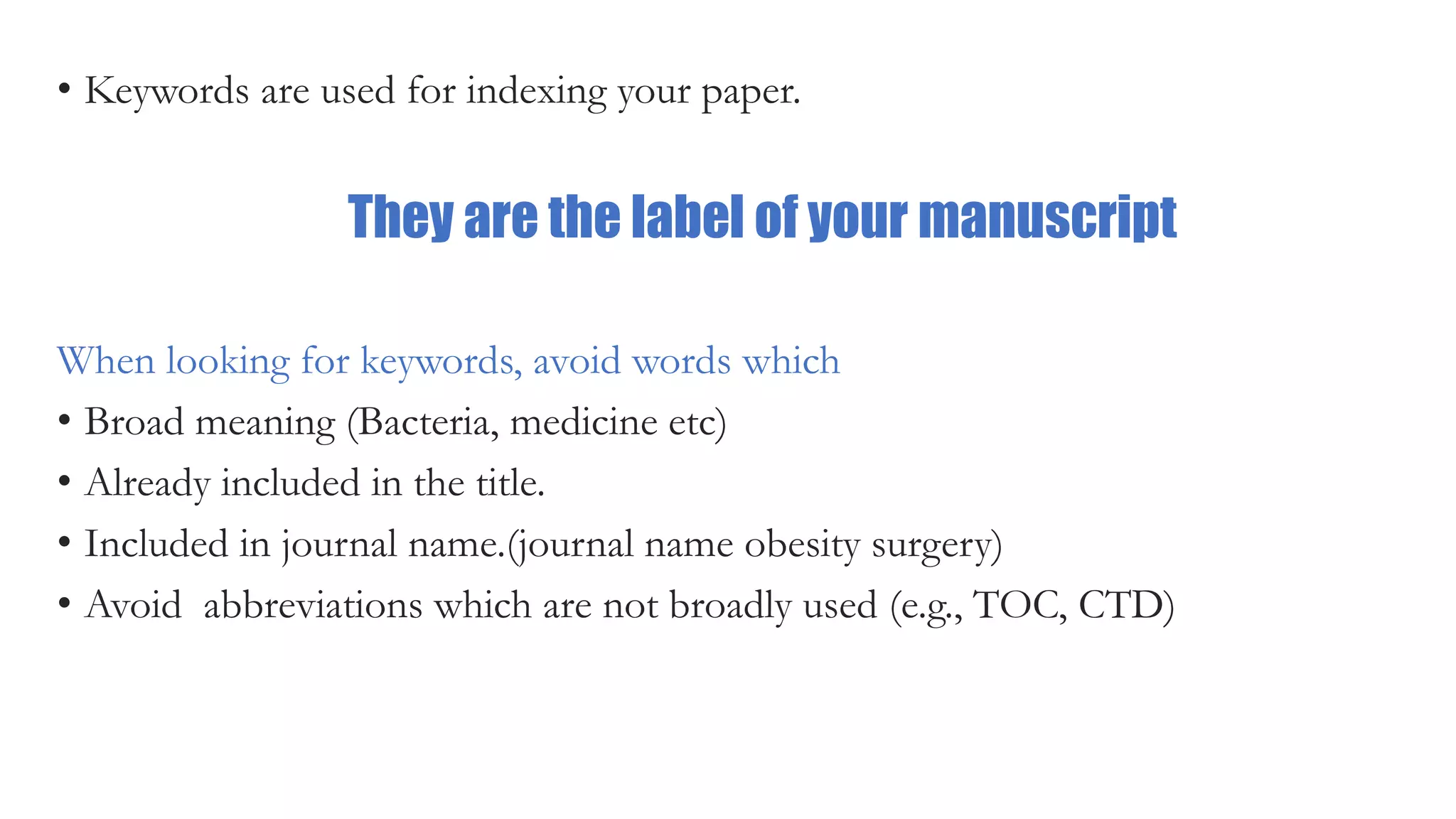 Manuscript writing | PPTX