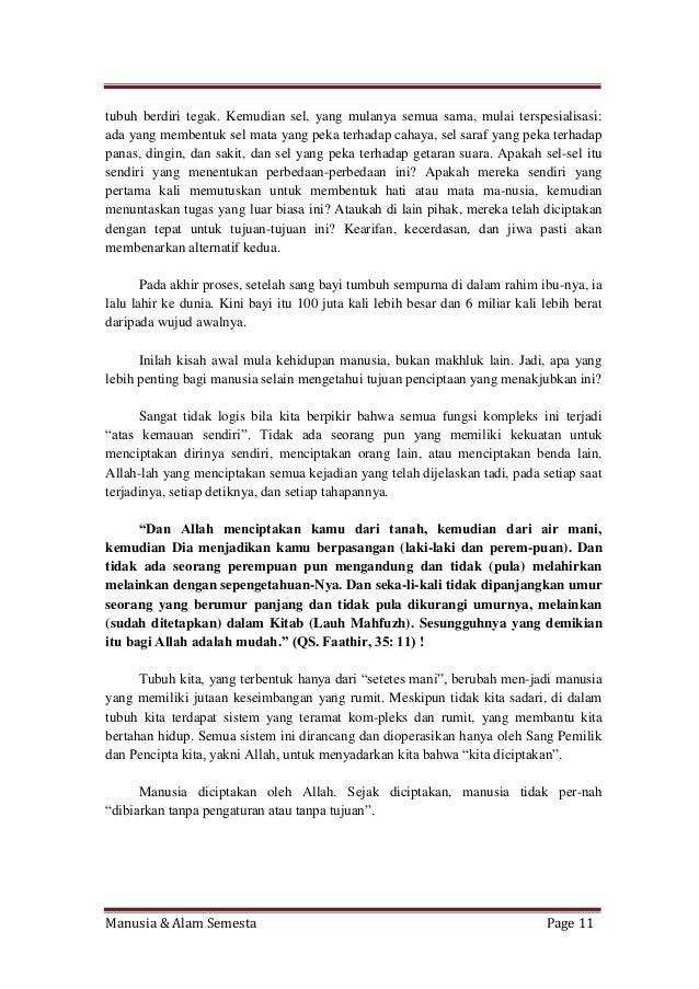 Manusia Dan Alam Semesta