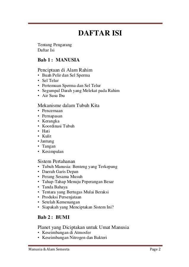 Manusia Dan Alam Semesta