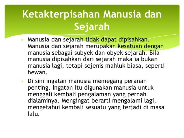Manusia Dan Sejarah Manusia Dan Sejarah