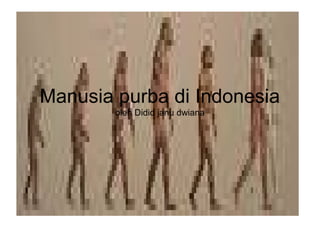 Manusia purba di Indonesia
oleh Didid janu dwiana
 