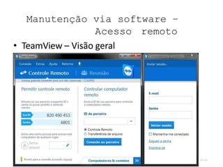 Manutenção via software –
Acesso remoto
36/45
• TeamView – Visão geral
 