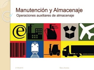 Manutención y Almacenaje
Operaciones auxiliares de almacenaje
Manu Aranda21/05/2015
 