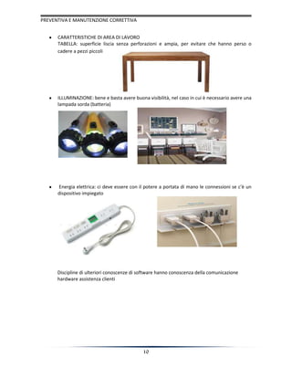 Manutenzione correttive e preventive