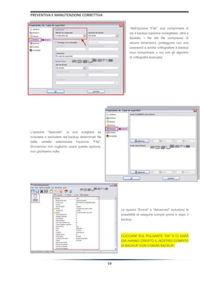Manutenzione correttive e preventive