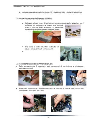 Manutenzione correttive e preventive