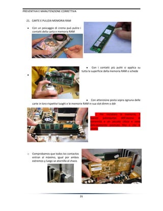 Manutenzione correttive e preventive