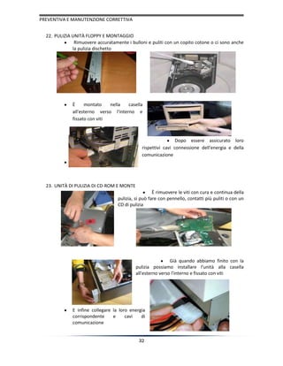 Manutenzione correttive e preventive