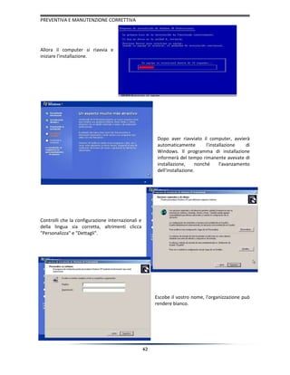 Manutenzione correttive e preventive