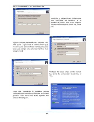 Manutenzione correttive e preventive