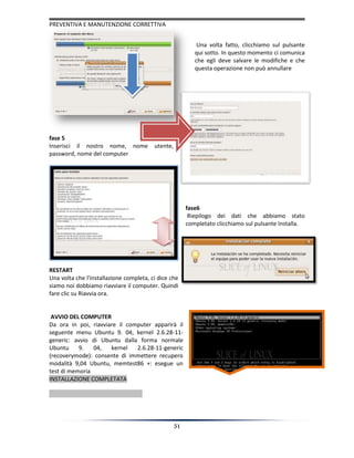 Manutenzione correttive e preventive