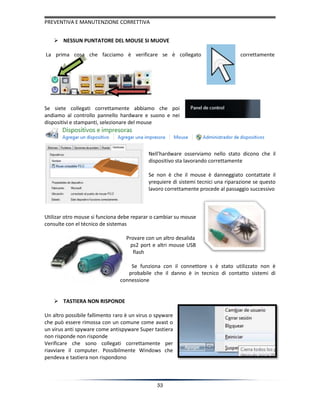 Manutenzione correttive e preventive