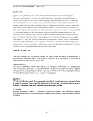 Manutenzione correttive e preventive