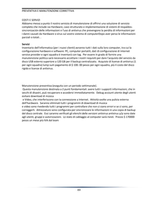 Manutenzione correttive e preventive