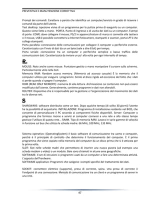Manutenzione correttive e preventive