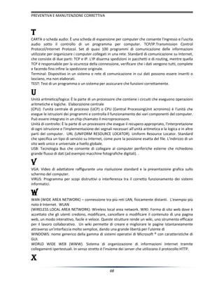 Manutenzione correttive e preventive