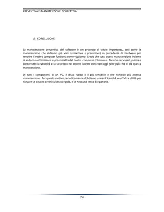 Manutenzione correttive e preventive