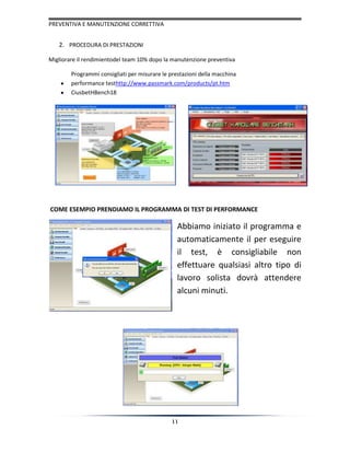 Manutenzione correttive e preventive