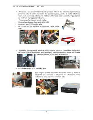 Manutenzione correttive e preventive