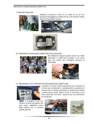 Manutenzione correttive e preventive