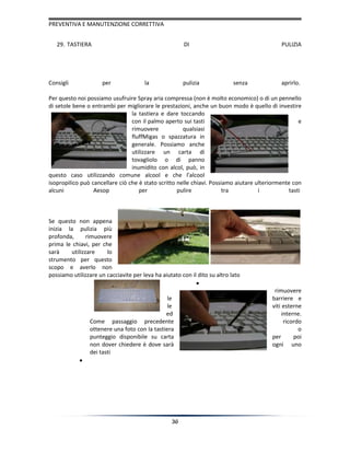 Manutenzione correttive e preventive