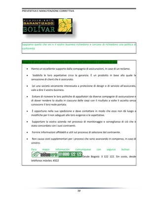 Manutenzione correttive e preventive