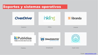 Soportes y sistemas operativos
Fuente: www.somosnuu.com
 