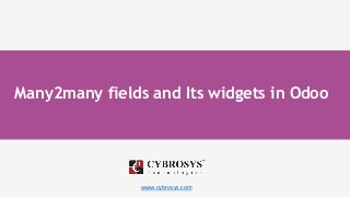 www.cybrosys.com
Many2many fields and Its widgets in Odoo
 