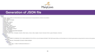 18
Generation of JSON file
 